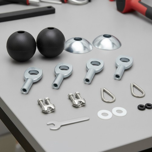 17pcs gym cable attachments - 17pcs,